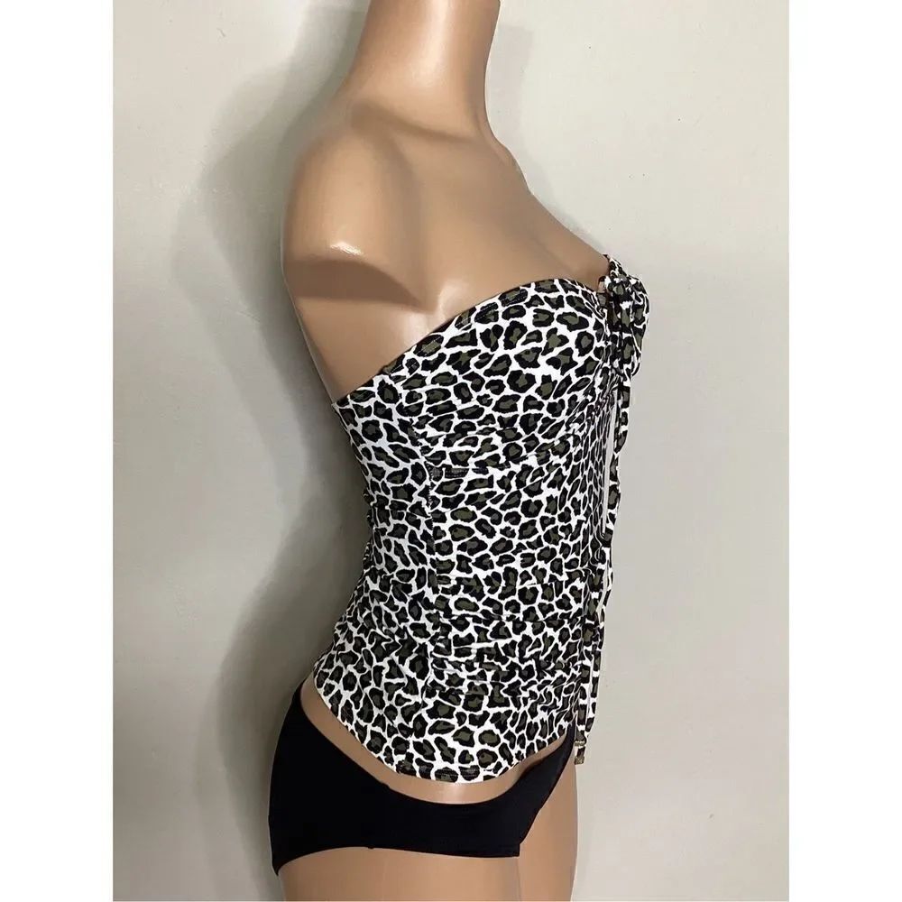New. Michael Kors animal print tankini set. $159. XS-top/S-bottom - Picture 5 of 13